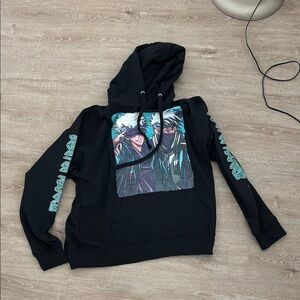 Black Hoodie with Anime Graphic